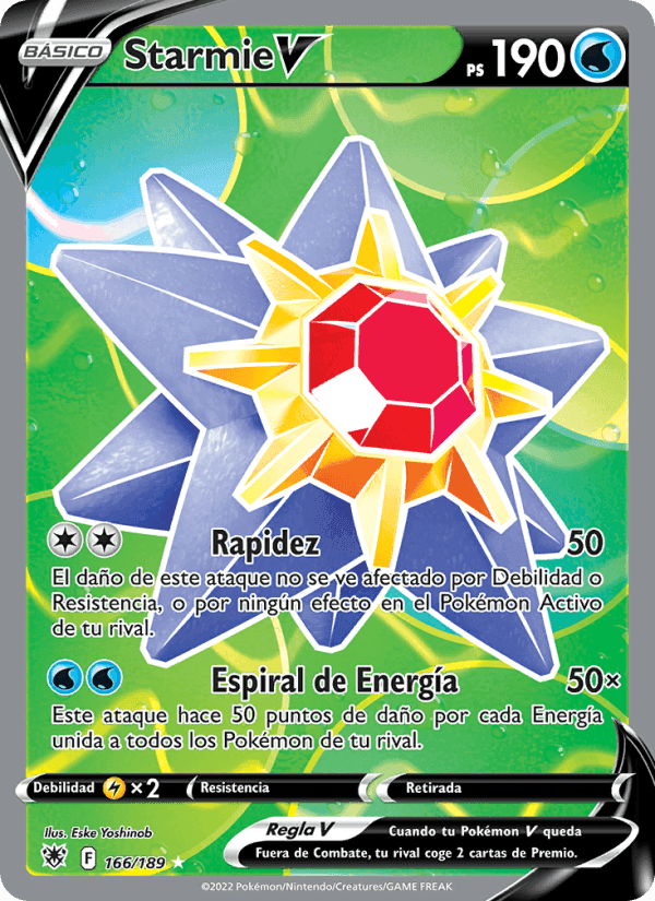 Starmie V, carta 166 de Resplandor Astral