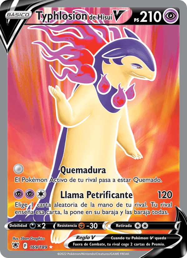 Typhlosion de Hisui V, card 169 from Resplandor Astral