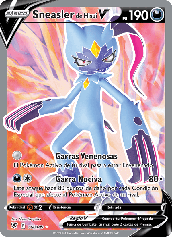 Sneasler de Hisui V, carta 174 de Resplandor Astral