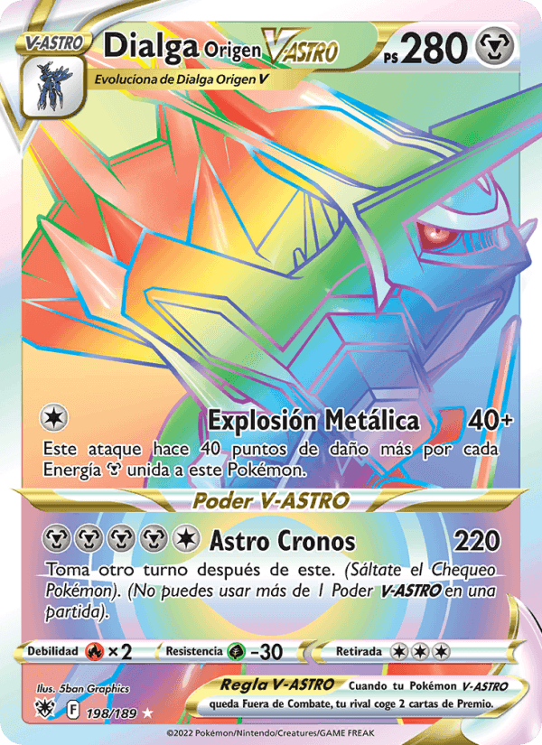 Dialga Origen V-ASTRO, card 198 from Resplandor Astral