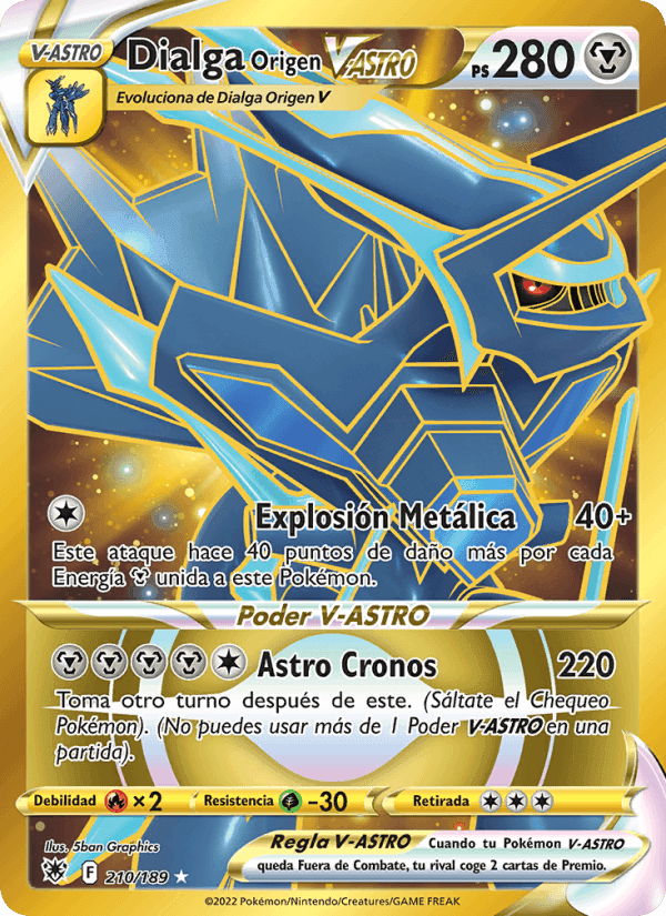 Dialga Origen V-ASTRO, carta 210 de Resplandor Astral