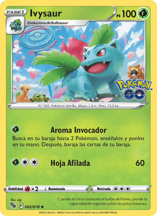 Ivysaur, carta 002 di Pokémon GO