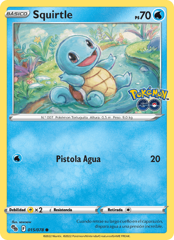 Squirtle, card 015 from Pokémon GO