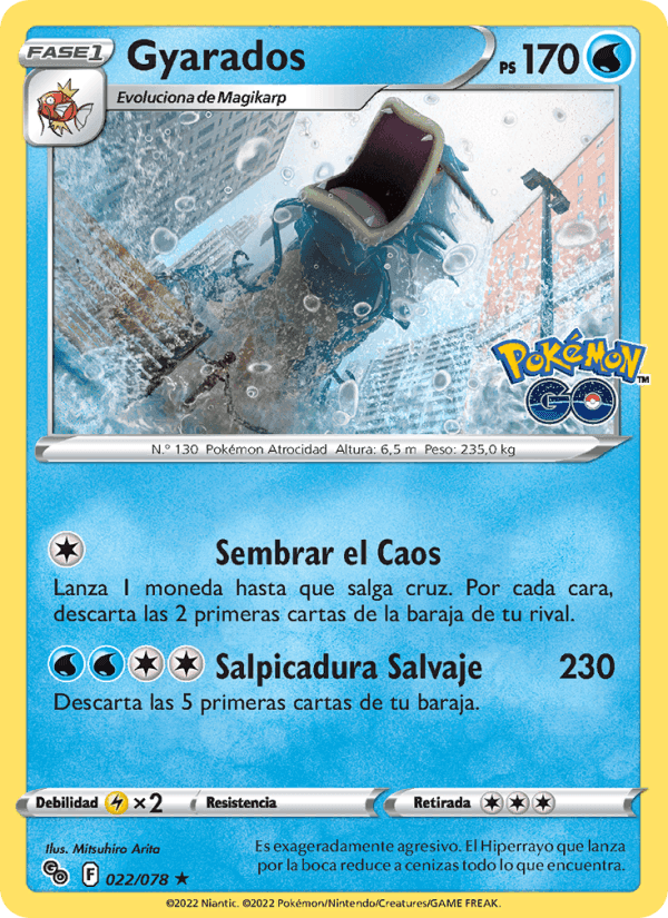 Gyarados, carta 022 di Pokémon GO