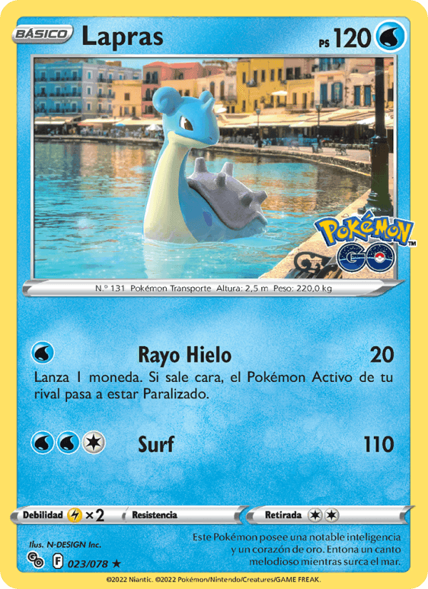 Lapras, carta 023 de Pokémon GO