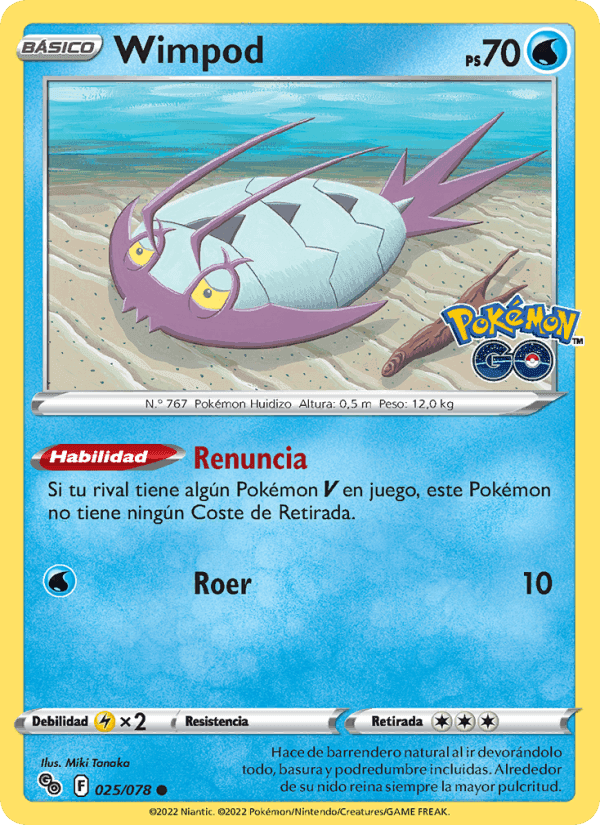 Wimpod, card 025 from Pokémon GO