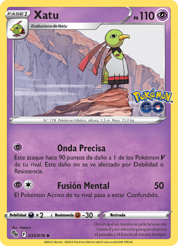 Xatu, carta 033 di Pokémon GO