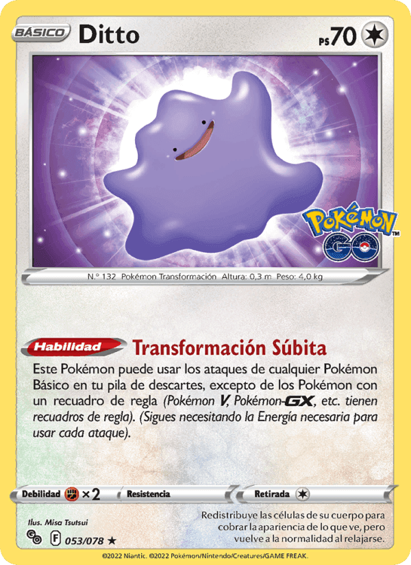 Ditto, carta 053 di Pokémon GO