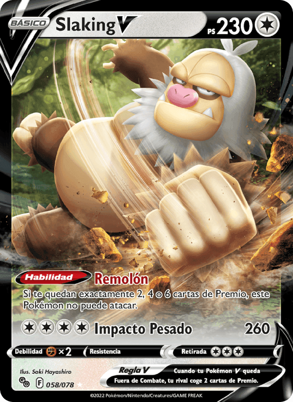 Slaking V, carta 058 di Pokémon GO