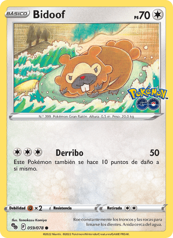 Bidoof, carta 059 di Pokémon GO