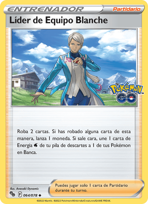 Líder de Equipo Blanche, card 064 from Pokémon GO