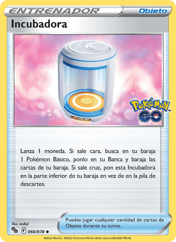 Incubadora, carta 066 de Pokémon GO