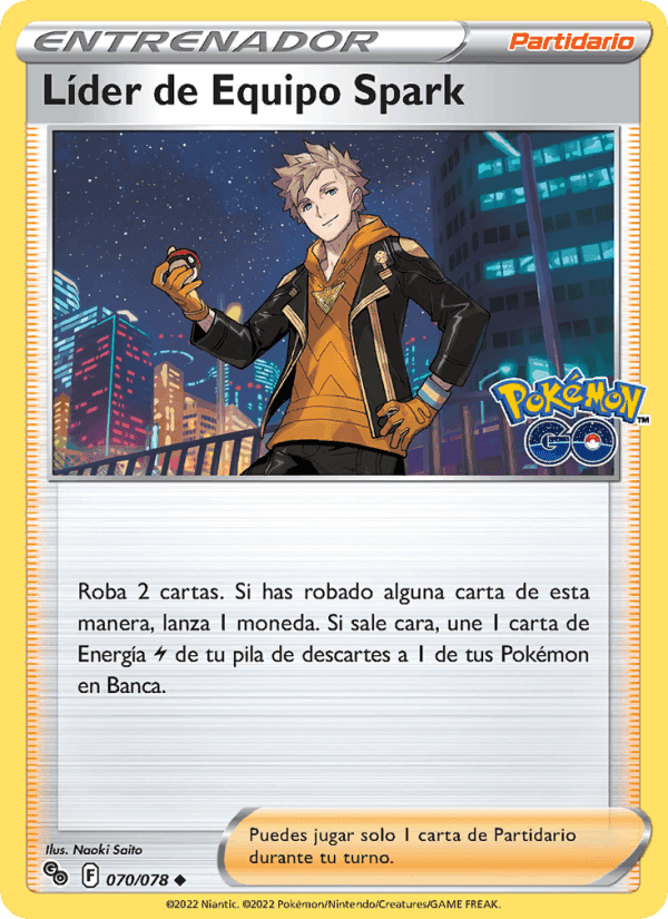 Líder de Equipo Spark, carta 070 de Pokémon GO
