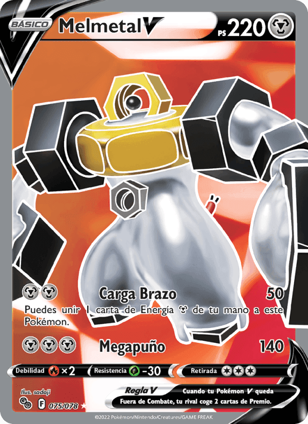 Melmetal V, carte 075 de Pokémon GO