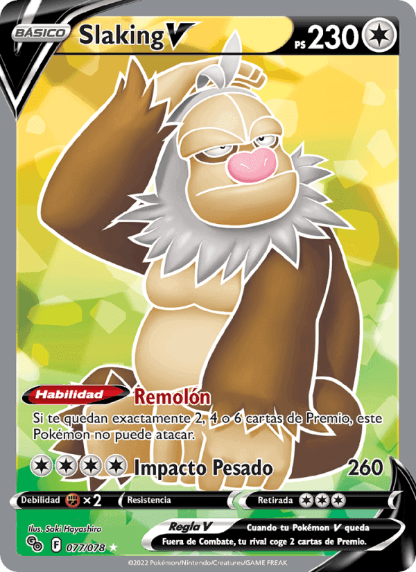 Slaking V, carta 077 de Pokémon GO