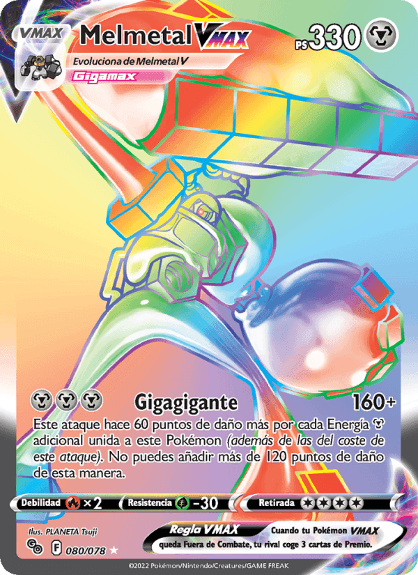 Melmetal VMAX, carte 080 de Pokémon GO