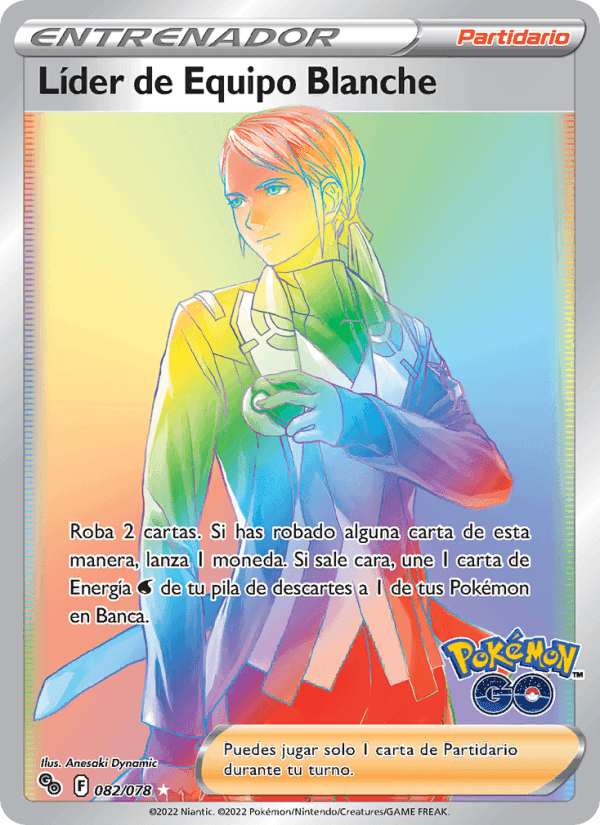 Líder de Equipo Blanche, carta 082 de Pokémon GO