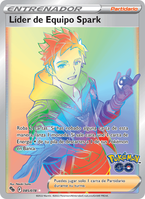 Líder de Equipo Spark, card 085 from Pokémon GO