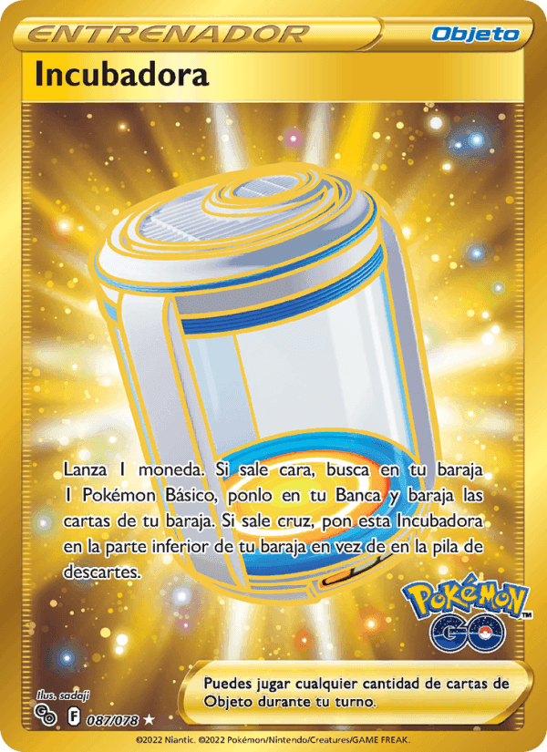 Incubadora, carta 087 de Pokémon GO