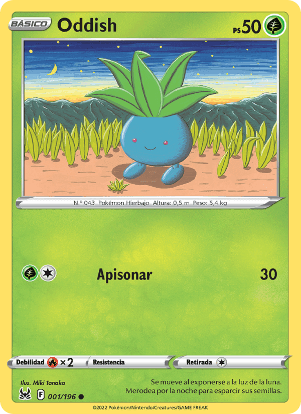 Oddish, carta 001 de Origen Perdido