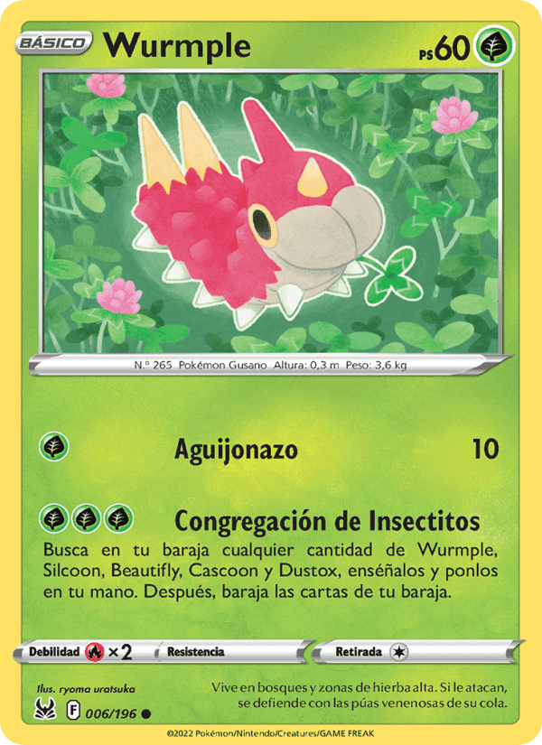 Wurmple, carta 006 di Origen Perdido