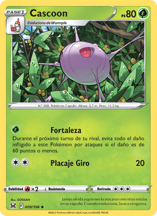 Cascoon, carte 009 de Origen Perdido