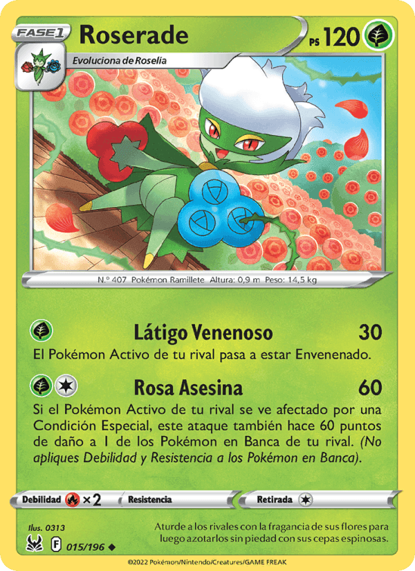 Roserade, carta 015 di Origen Perdido