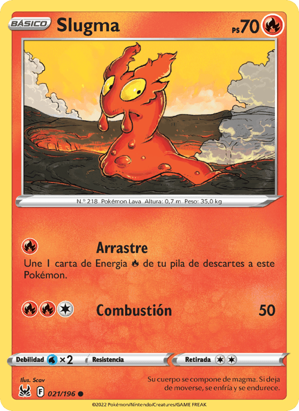 Slugma, carta 021 de Origen Perdido