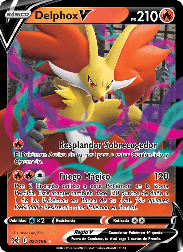 Delphox V, carta 027 de Origen Perdido