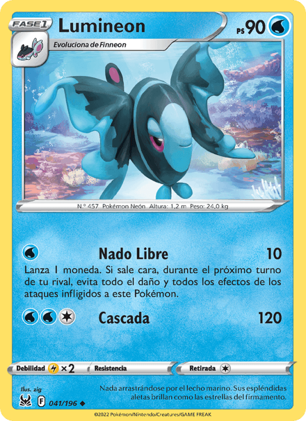 Lumineon, carta 041 de Origen Perdido