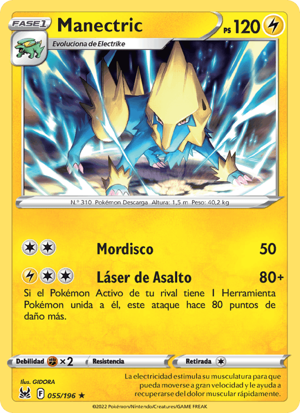 Manectric, carta 055 de Origen Perdido