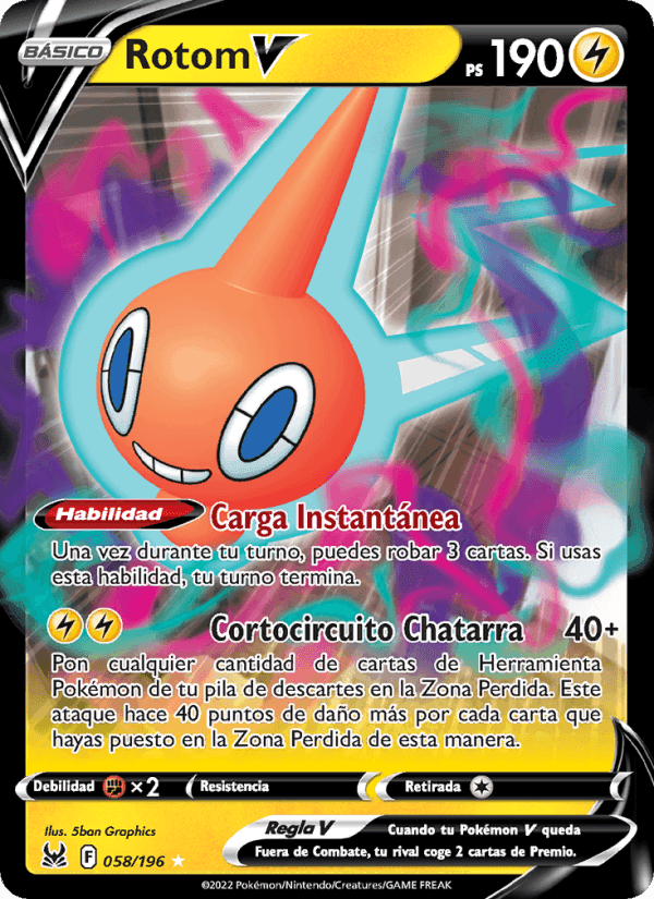 Rotom V, carta 058 de Origen Perdido
