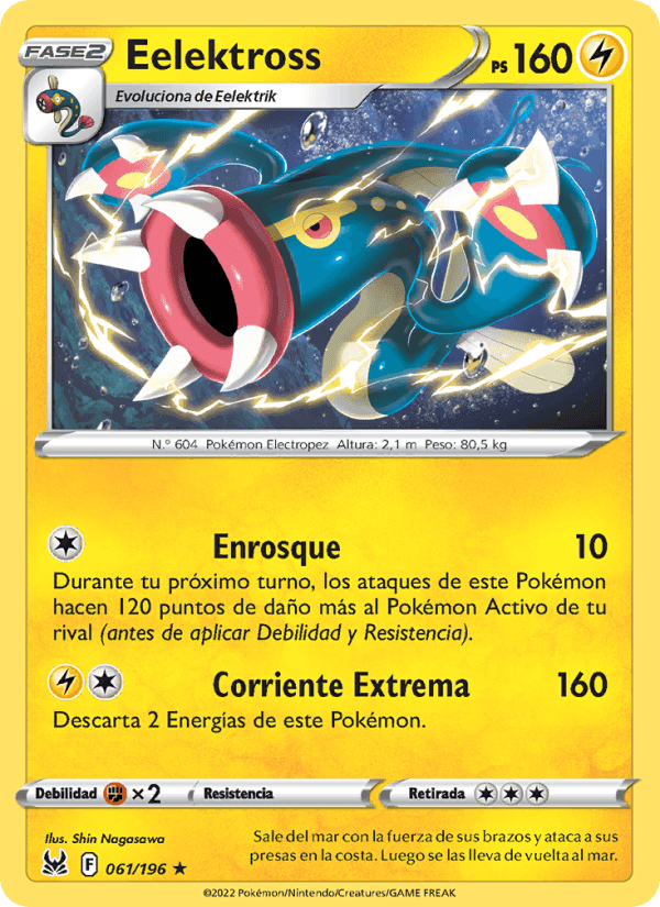 Eelektross, card 061 from Origen Perdido