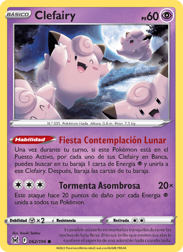 Clefairy, carta 062 de Origen Perdido
