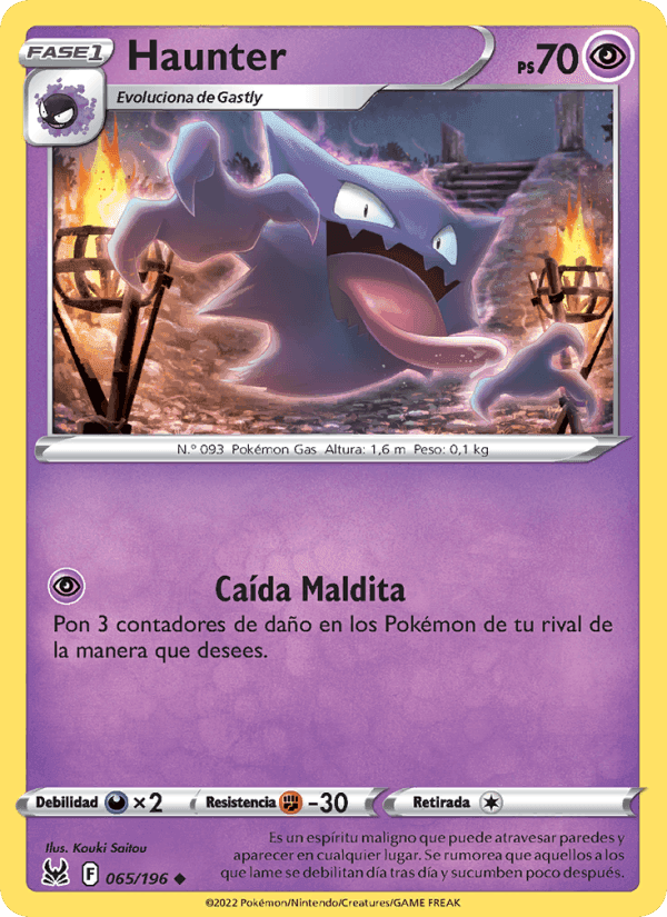 Haunter, card 065 from Origen Perdido