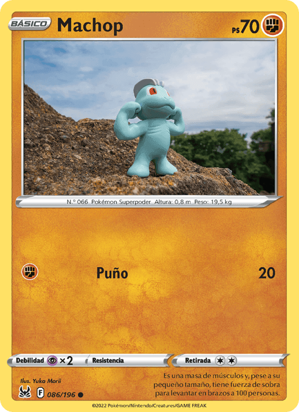 Machop, card 086 from Origen Perdido