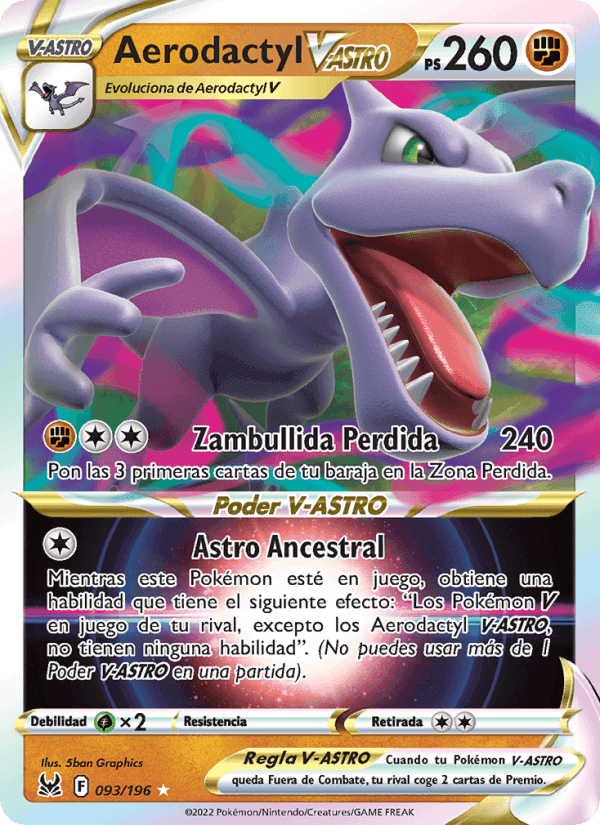 Aerodactyl V-ASTRO, carta 093 de Origen Perdido