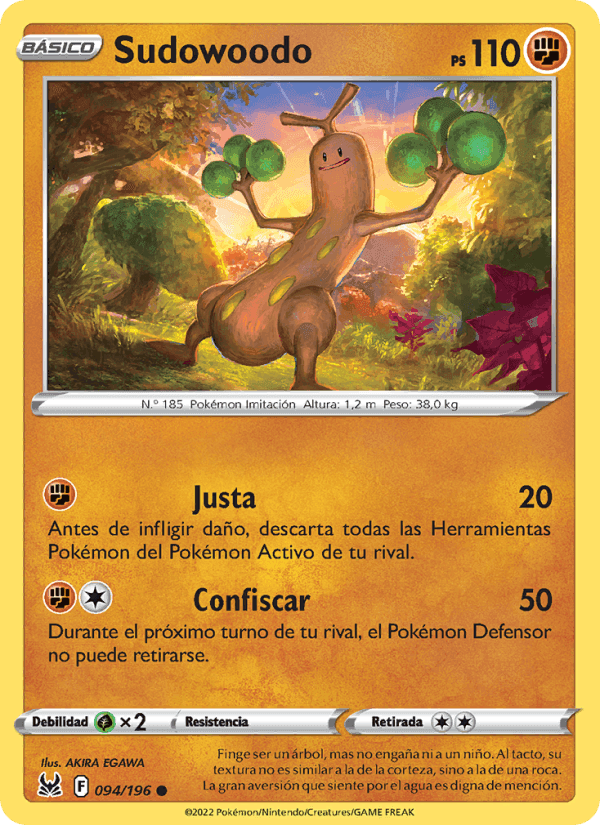 Sudowoodo, carta 094 de Origen Perdido