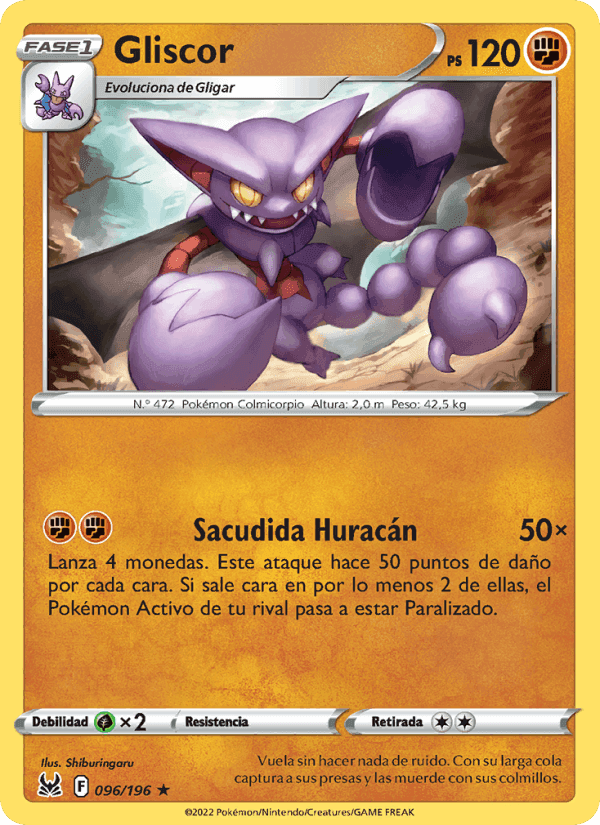 Gliscor, card 096 from Origen Perdido
