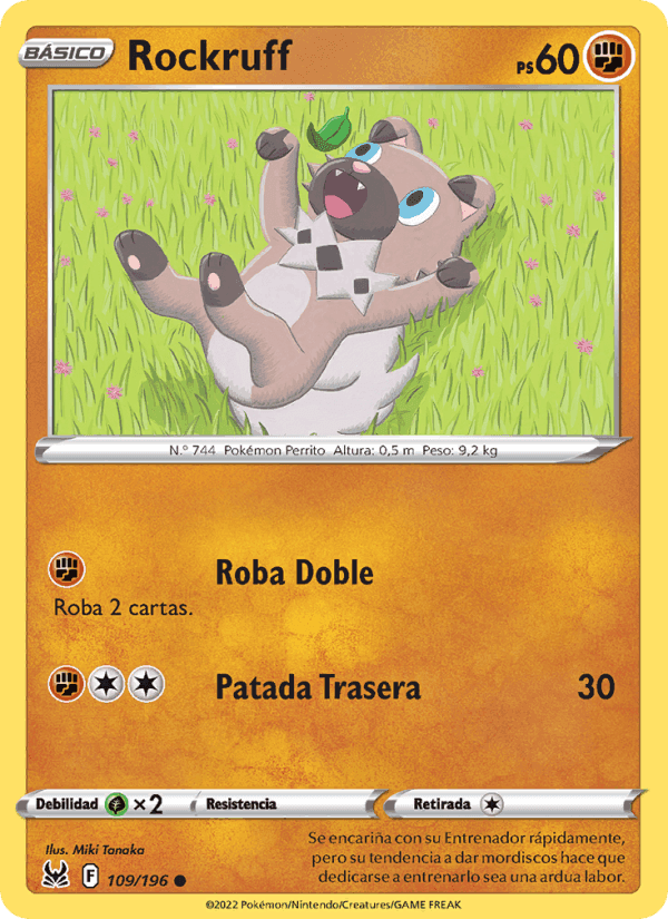 Rockruff, card 109 from Origen Perdido