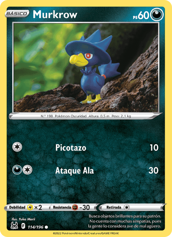 Murkrow, card 114 from Origen Perdido