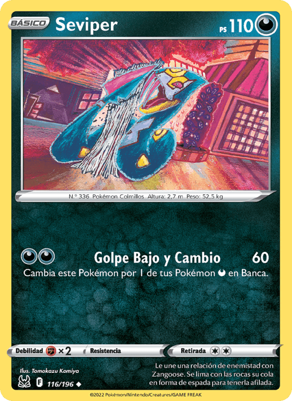 Seviper, card 116 from Origen Perdido