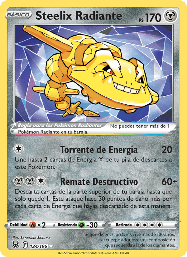 Steelix Radiante, card 124 from Origen Perdido