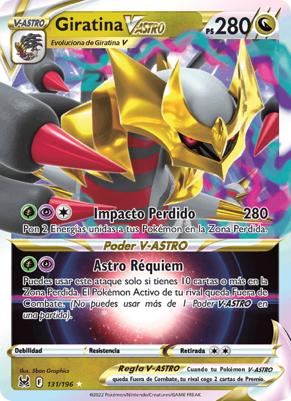 Giratina V-ASTRO, card 131 from Origen Perdido