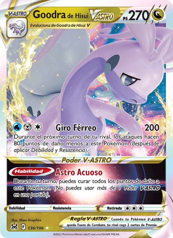Goodra de Hisui V-ASTRO, card 136 from Origen Perdido