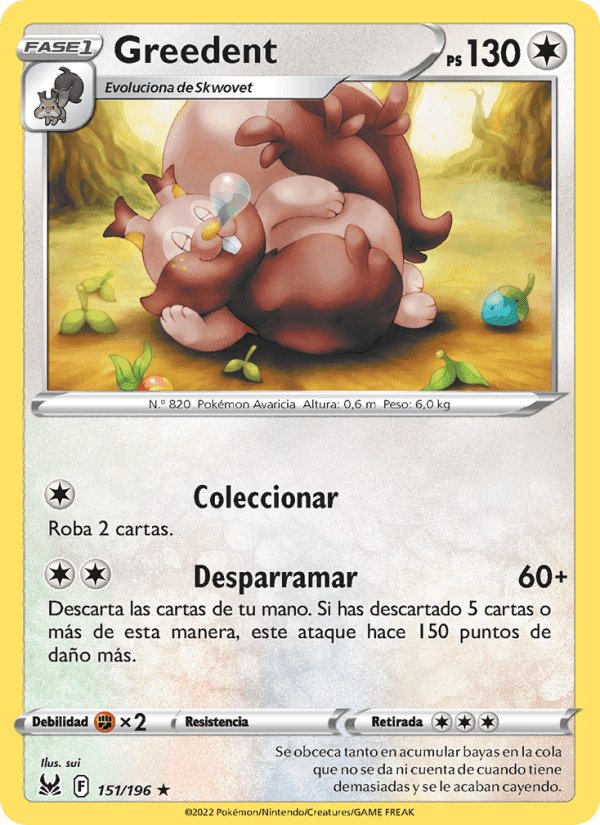 Greedent, carta 151 de Origen Perdido