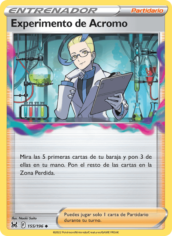 Experimento de Acromo, carta 155 de Origen Perdido
