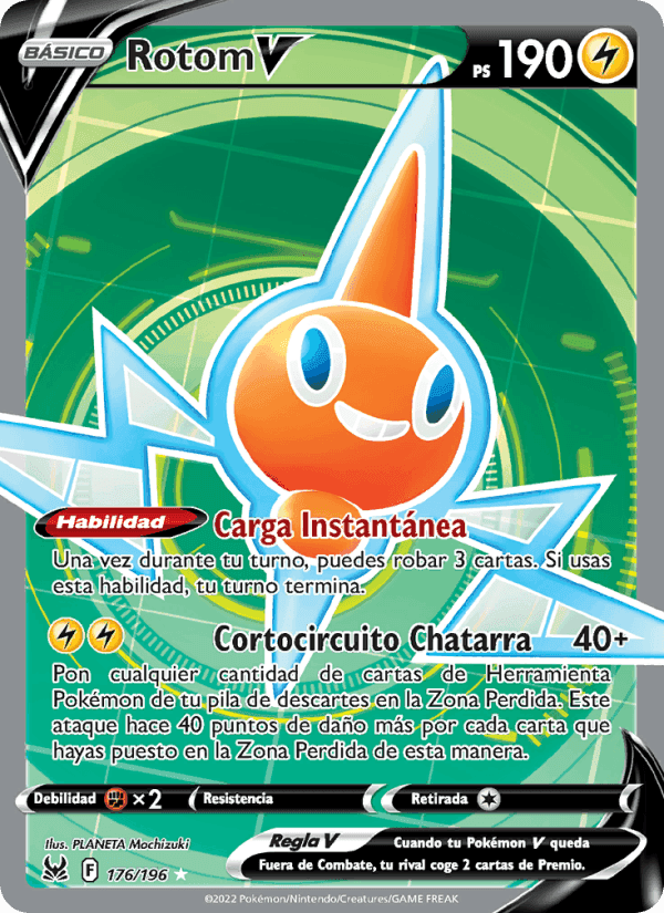 Rotom V, card 176 from Origen Perdido