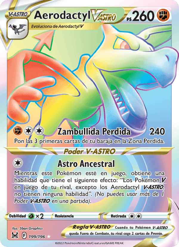 Aerodactyl V-ASTRO, carta 199 de Origen Perdido