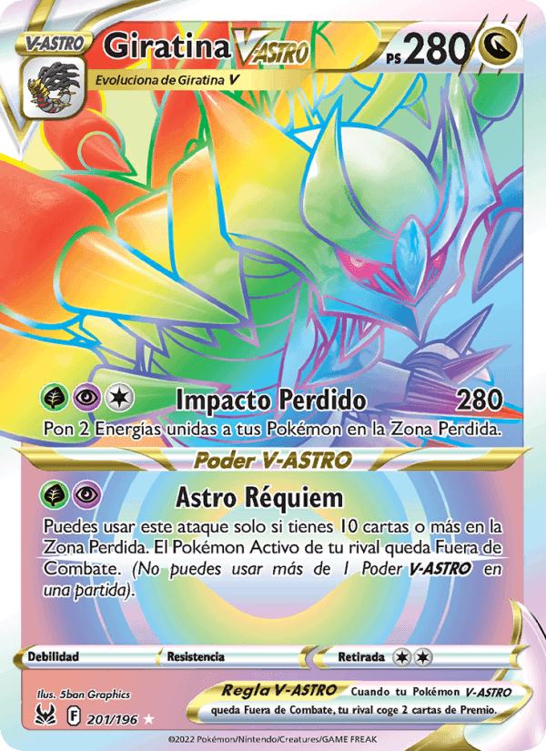 Giratina V-ASTRO, carta 201 de Origen Perdido